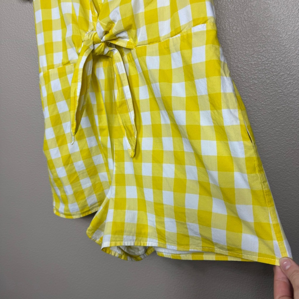 Color Me Courtney Keiko Gingham Yellow Romper Size 10 A - Picture 7 of 12